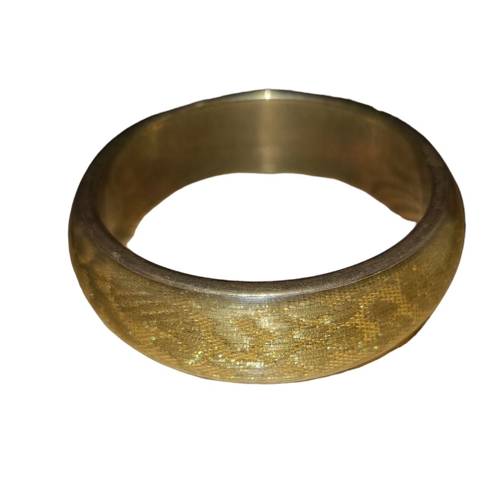 6" Vintage Gold Colour Fashion Acrylic Bangle Lot 4